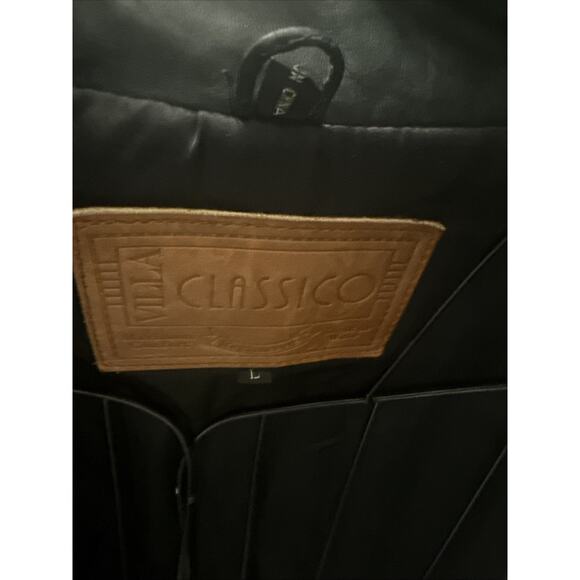 Villa Classico Vintage Heavy Black Suede Coat W/hood. Men’s. L - Picture 4 of 11